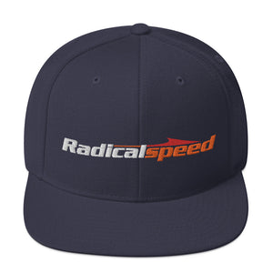 Snapback Hat with White Radical Speed Logo - Radical Speed