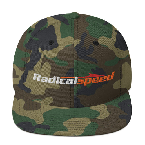 Snapback Hat with White Radical Speed Logo - Radical Speed